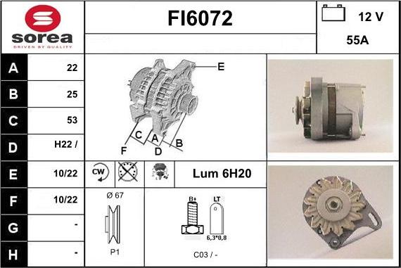 Sera FI6072 - Генератор autospares.lv