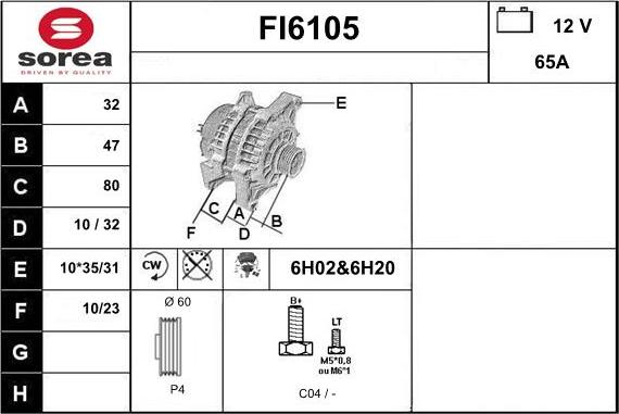 Sera FI6105 - Генератор autospares.lv