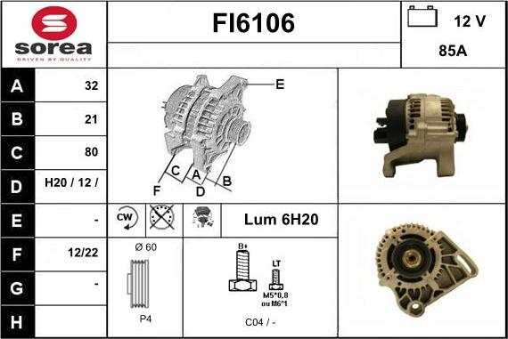 Sera FI6106 - Генератор autospares.lv