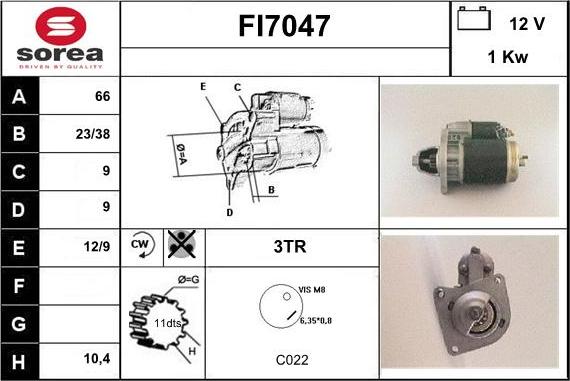 Sera FI7047 - Стартер autospares.lv