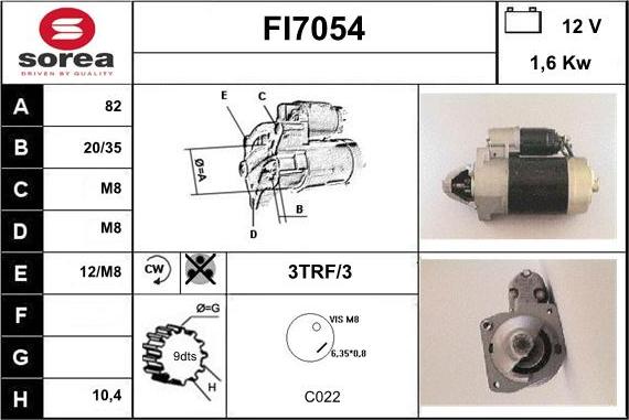 Sera FI7054 - Стартер autospares.lv