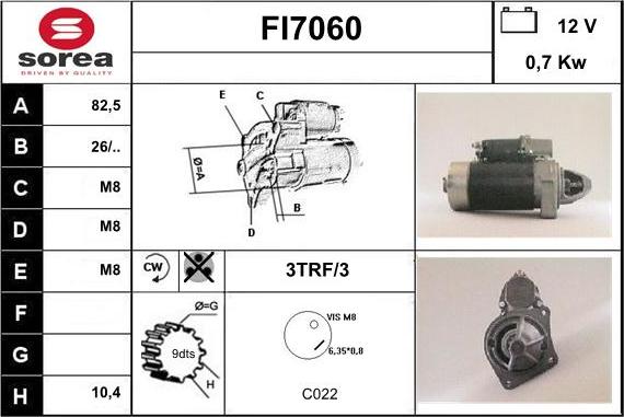 Sera FI7060 - Стартер autospares.lv