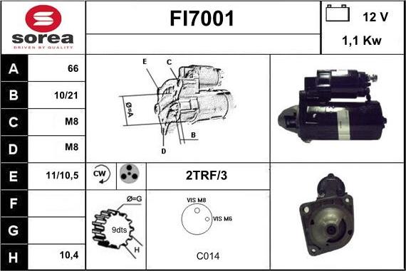 Sera FI7001 - Стартер autospares.lv