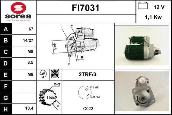 Sera FI7031 - Стартер autospares.lv