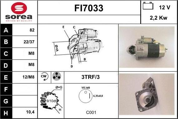 Sera FI7033 - Стартер autospares.lv