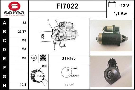 Sera FI7022 - Стартер autospares.lv