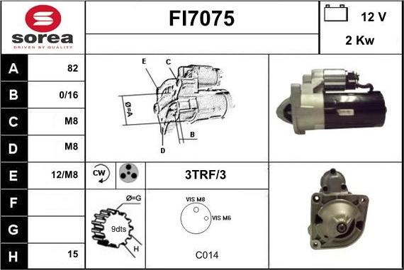 Sera FI7075 - Стартер autospares.lv