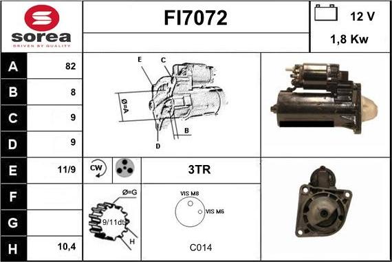 Sera FI7072 - Стартер autospares.lv