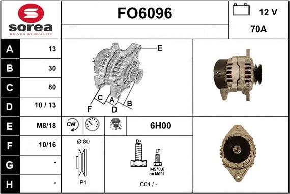 Sera FO6096 - Генератор autospares.lv