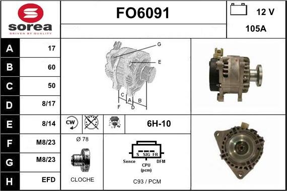 Sera FO6091 - Генератор autospares.lv