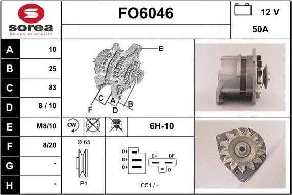 Sera FO6046 - Генератор autospares.lv