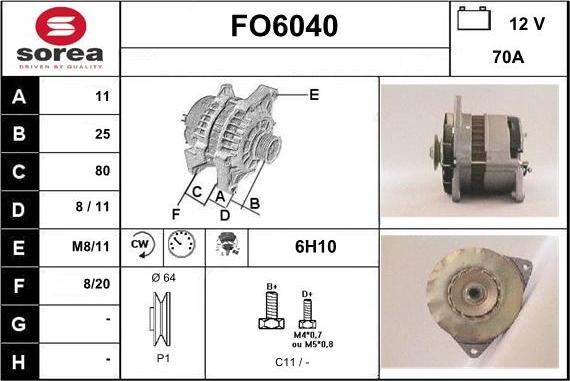 Sera FO6040 - Генератор autospares.lv