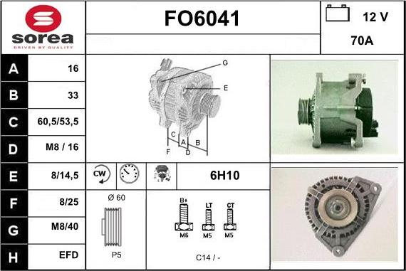 Sera FO6041 - Генератор autospares.lv