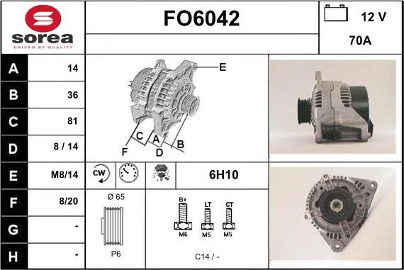 Sera FO6042 - Генератор autospares.lv