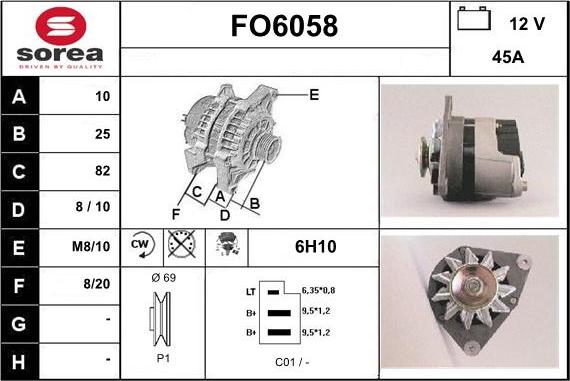 Sera FO6058 - Генератор autospares.lv