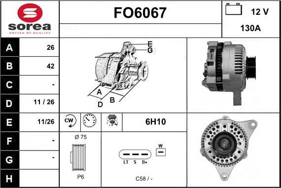 Sera FO6067 - Генератор autospares.lv