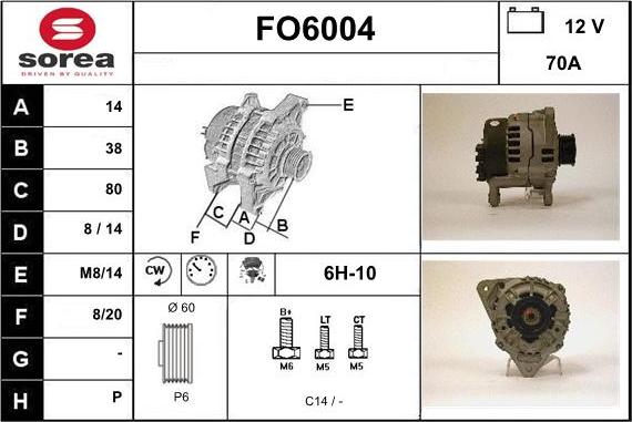 Sera FO6004 - Генератор autospares.lv