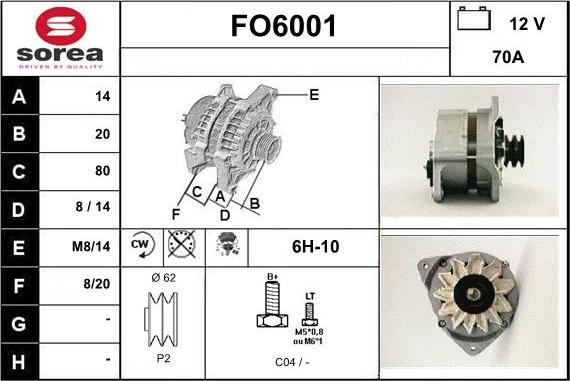 Sera FO6001 - Генератор autospares.lv