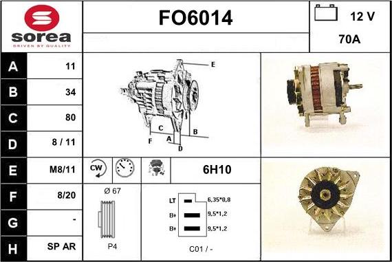 Sera FO6014 - Генератор autospares.lv