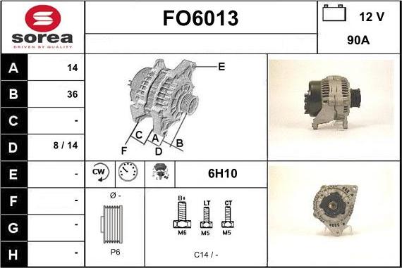 Sera FO6013 - Генератор autospares.lv