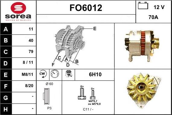 Sera FO6012 - Генератор autospares.lv