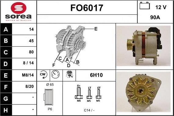 Sera FO6017 - Генератор autospares.lv