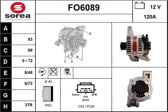 Sera FO6089 - Генератор autospares.lv