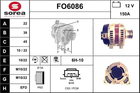 Sera FO6086 - Генератор autospares.lv