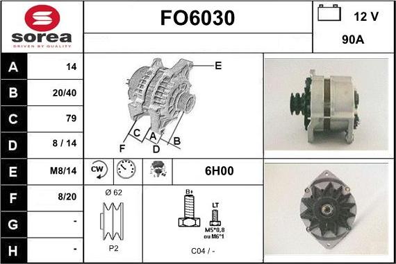 Sera FO6030 - Генератор autospares.lv