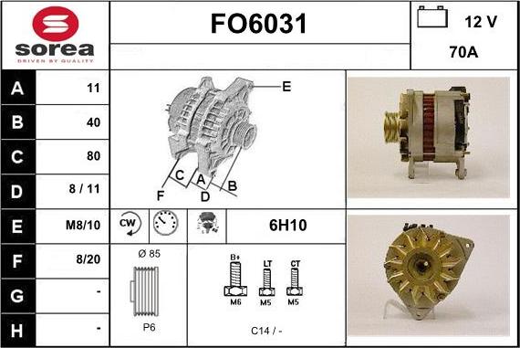 Sera FO6031 - Генератор autospares.lv