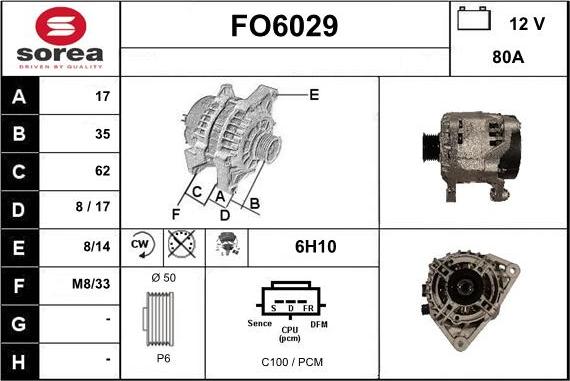 Sera FO6029 - Генератор autospares.lv