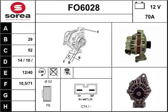Sera FO6028 - Генератор autospares.lv