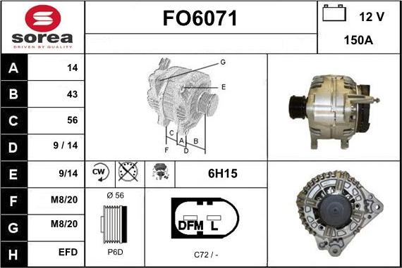 Sera FO6071 - Генератор autospares.lv