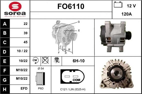 Sera FO6110 - Генератор autospares.lv