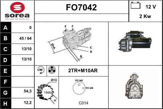 Sera FO7042 - Стартер autospares.lv