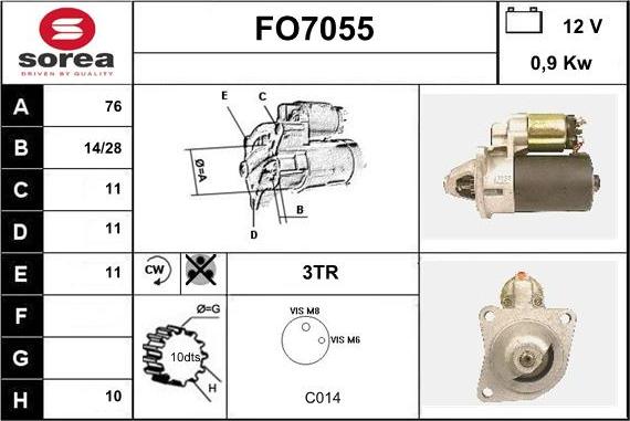 Sera FO7055 - Стартер autospares.lv