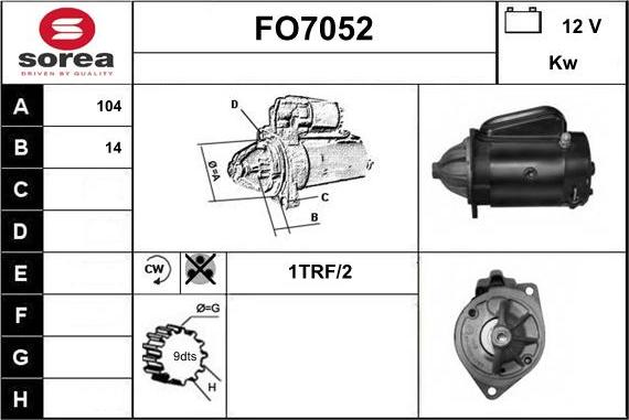 Sera FO7052 - Стартер autospares.lv