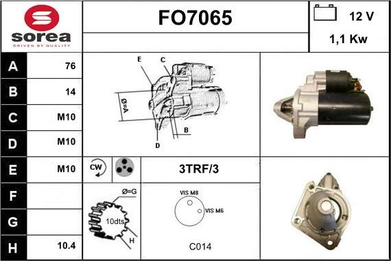 Sera FO7065 - Стартер autospares.lv