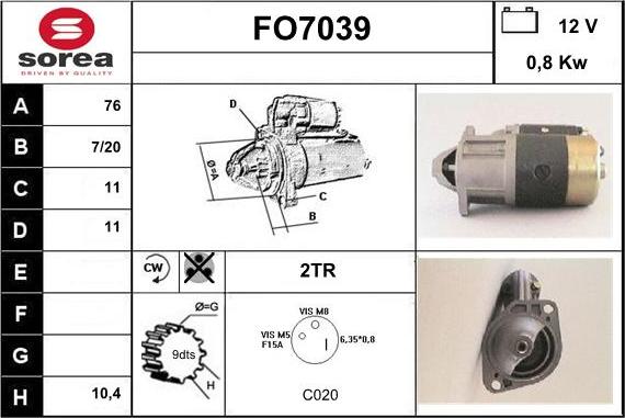 Sera FO7039 - Стартер autospares.lv