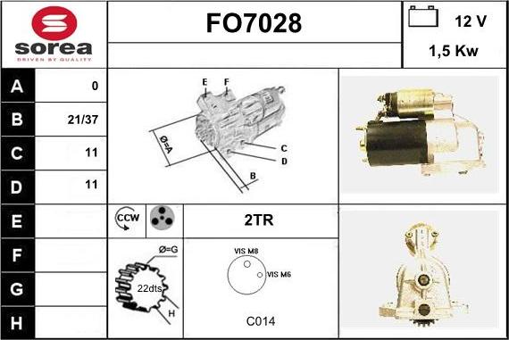 Sera FO7028 - Стартер autospares.lv