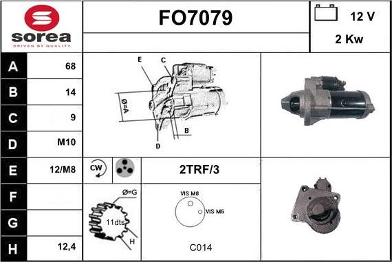 Sera FO7079 - Стартер autospares.lv