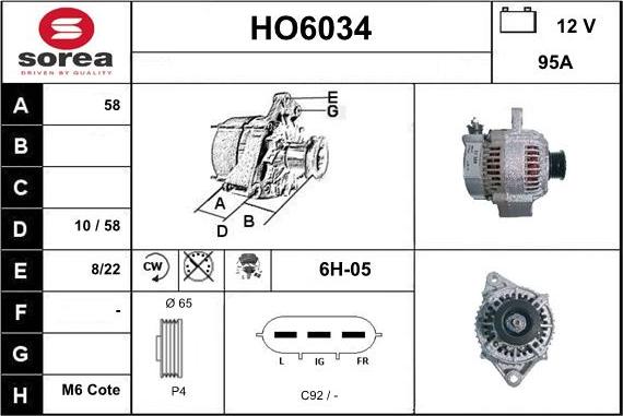 Sera HO6034 - Генератор autospares.lv