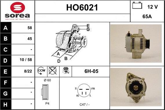 Sera HO6021 - Генератор autospares.lv