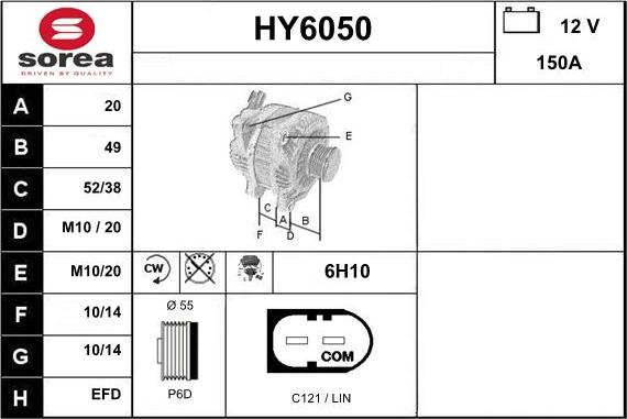 Sera HY6050 - Генератор autospares.lv