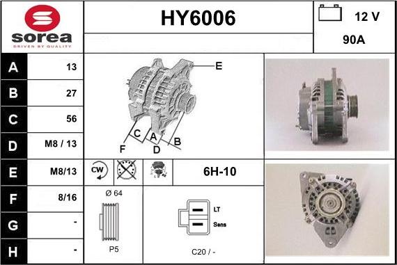 Sera HY6006 - Генератор autospares.lv