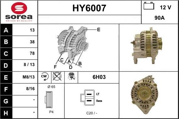 Sera HY6007 - Генератор autospares.lv