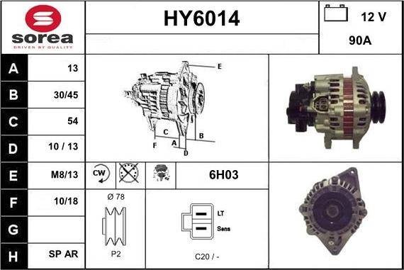 Sera HY6014 - Генератор autospares.lv