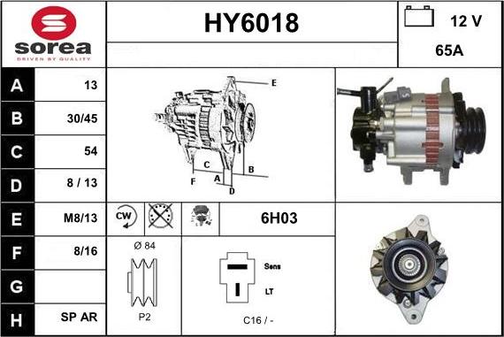 Sera HY6018 - Генератор autospares.lv