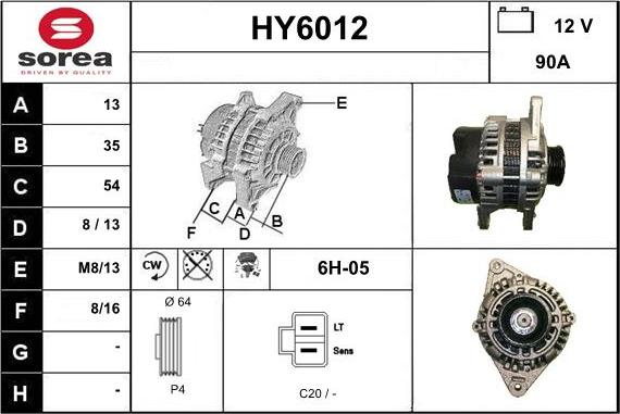 Sera HY6012 - Генератор autospares.lv