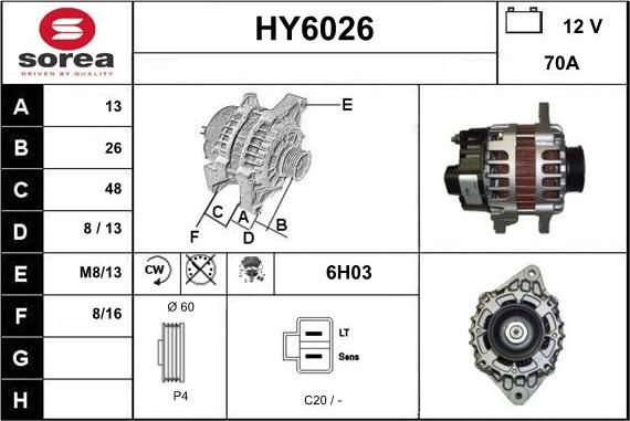 Sera HY6026 - Генератор autospares.lv